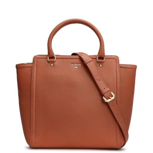 Image of Da Milano Leather Satchel Bag for Women - Brown (LB-00687OL)