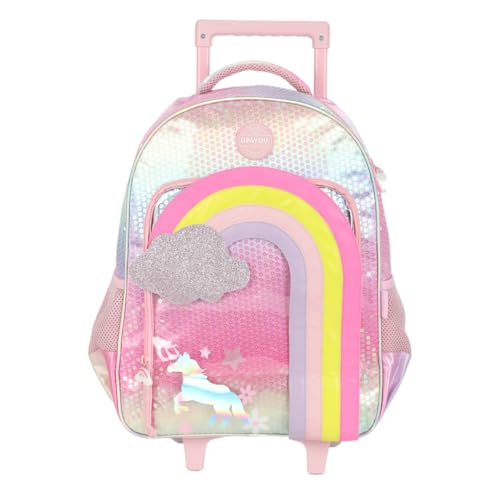 Mochila com Rodinhas Unicórnio Rosa Up4You IC41092UP 2025