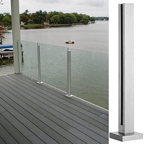 Barandilla de vidrio de acero inoxidable para balaustrada de terraza, barrera de seguridad duradera para jardines, escaleras interiores y piscinas