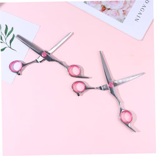 SOESFOUFU 2個 理髪用プロフェッショナルヘアカットはさみ 家 サロン対応 錆びにくい高硬素材製 ストレート すきばさみで滑らかカット