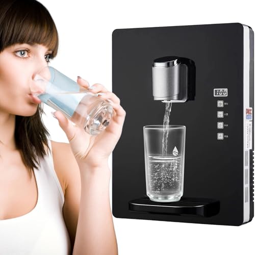 Distributeur d'eau chaude mural 2200W compact noir avec sécurité enfant