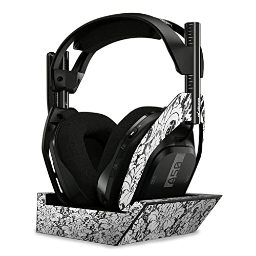 Image of MightySkins Glossy Glitter Skin Compatible with Astro A50 Wireless Headphones + Base Station (Gen 4) - Floral Retro | Protective, Durable High-Gloss Glitter Finish | Easy to Apply | Made in The USA
