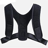Haltungskorrektor Haltungskorrektur Rückenschmerzen, Haltung Schlüsselbeinstütze Korrektor Rücken gerade Schultern Brace Strap Correctpor Einfach zu bedienende Rückenhaltung (Color : Black, Size : Med