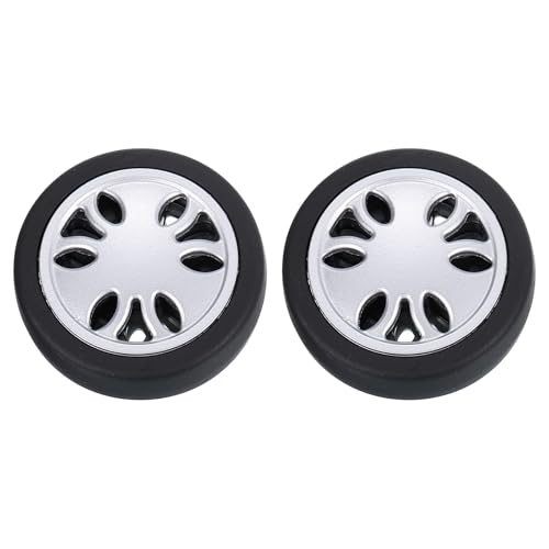 uxcell 2Pcs Luggage Wheel Replacement, Suitcase Trolley Wheels DIY Repair, Spinner Wheel Luggage Accessories, Swivel Wheels, Black
