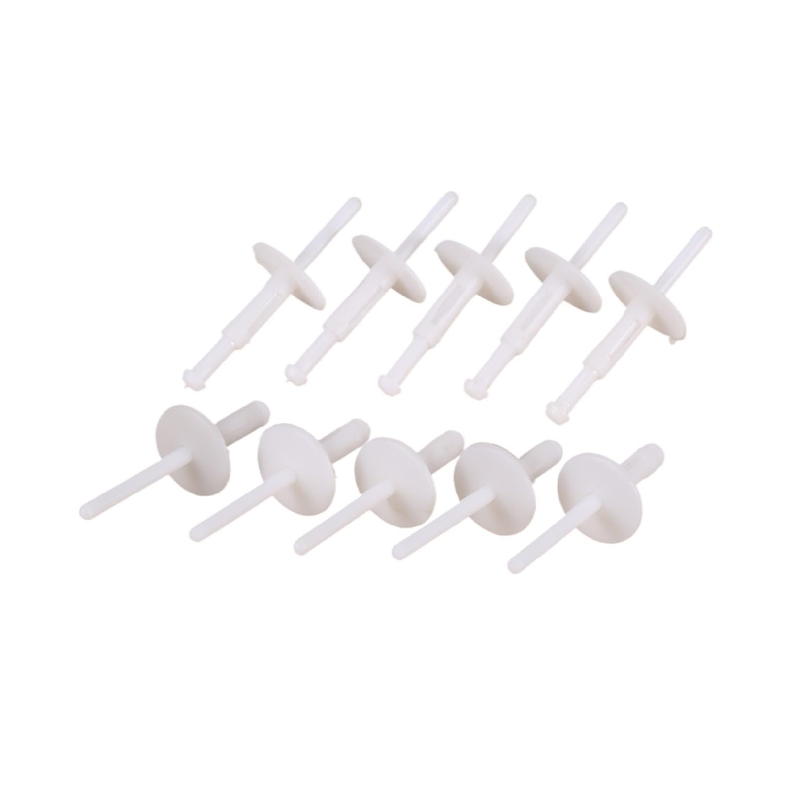 FDCSKINX 50pcs White Plastic Rivets Auto Clips Compatible 6mm Hole Push Car Fenders Bumper Door Trim Panel Hood Rivet Screw Retainer Fastener