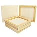 AQUEENLY 6 Pcs 8'' x 8'' Unfinished Wood Cradled Painting Panel Boards for Arts & Craft - Wooden Canvas Panels