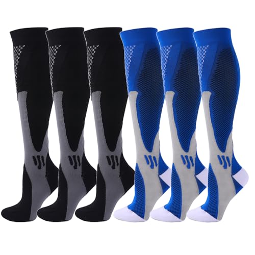 Image of 4 /6 Pairs Compression Socks for Women Men Circulation-Best Support for Nurses,Running,Athletic,Travel
