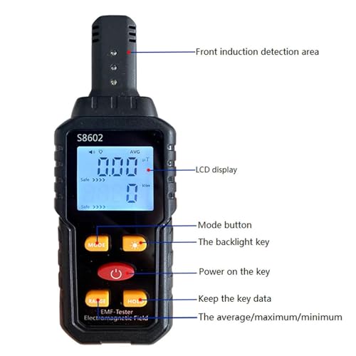 Medidor Gauss 3 en 1 Digital Radiación y Magnetismo miniatura 5