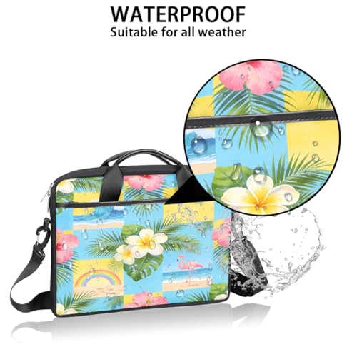 Bolsa para portátil estilo verano hibisco 15 pulgadas miniatura 3