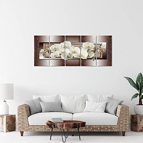 Impression sur toile intissée fleurs orchidée premium Runa Art - 6