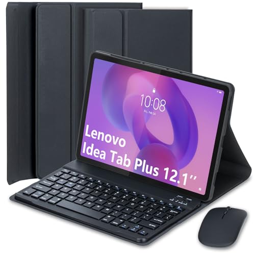 EHLCYS for Lenovo Idea Tab Plus 12.1�C���`/Tab K12 2025���f�� (TB361ZU/TB361FU) �p�L�[�{�[�h�P�[�X�A�}�O�l�b�g�����O���\Bluetooth�L�[�{�[�h�A�����^�}���`�A���O���ی�P�[�X�A�}