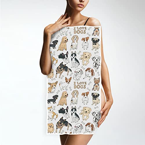 Pfrewn Cartoon Dog and Bone Hand Towels #TOP11