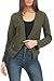 Produktbild Malito Damen Blazer ohne Kragen | Sakko im Basic Look | Kurzjacke mit Zipper | Jacke - Jackett - Blouson 6040 (Oliv, L)