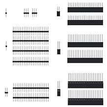iUniker Gpio Extender 0.1" 2x20-Pin Stacking Female Header Kit Tall Header, 2x20 40 Pin Strip Dual Male Header, 1x20 Pin Header Set for Raspberry Pi/Pico Pack of 14