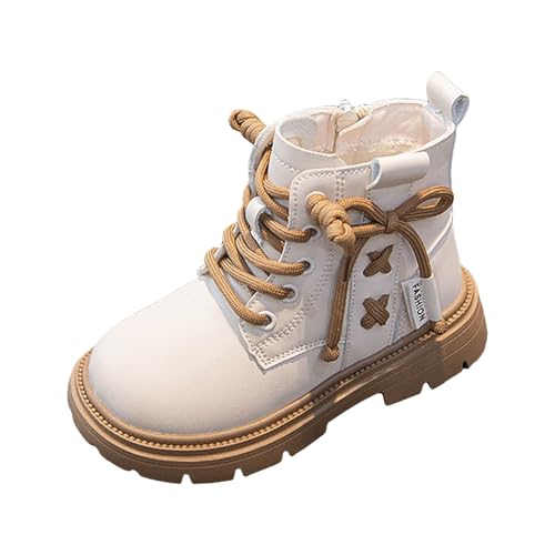 Girls Ankle Boots Side Zipper Cowboy Boots Non Slip Combat Boots Cute Short Boots for Toddler Little Kid Big Kid
