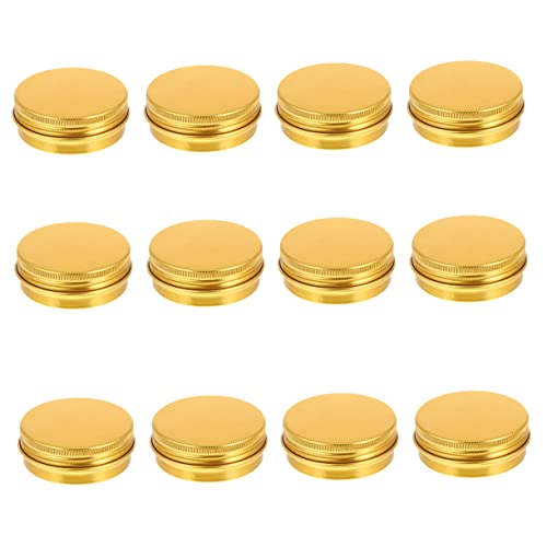 Beatifufu Metal Round Tins Aluminum Tin Cans 30ml Cream Paste Storage Box for Cosmetics Cream