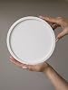 White Concrete Round Tray - Stylish and Modern Decorative Presentation Tray