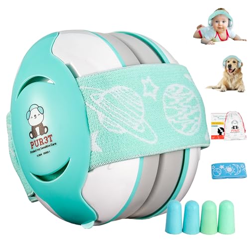 PUR3T-Casque Anti Bruit Enfant- Protection Auditive pour bebe- voyage, festival, sport, concert, feu d'artifice- Cadeau naissance, chien-Casque Anti bruit bebe Voyage,Casque Anti Bruit pour dormir.