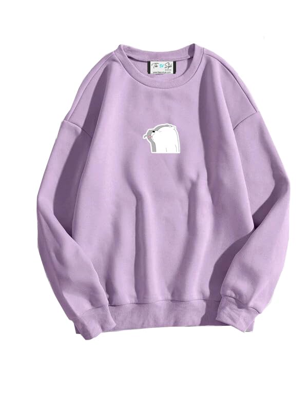 Image of SXV 'Frog & Mushroom' Printed Cool Aesthetic Drop Shoulder Oversized Baggy Sweatshirt