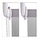 Relaxdays Duschrollo, 80x240 cm, Seilzugrollo für Dusche & Badewanne, Decke & Fenster, Badrollo wasserabweisend, grau