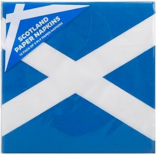 Pack of 12 Scotland Paper Napkins – 3-Ply Disposable Party Napkins wit...