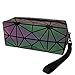 AIBKHK Luminous Womens Handbag Makeup Bag Lattice Design Geometric Bag Unique Purses Cell Phone Purse (Geometric Bag 03)