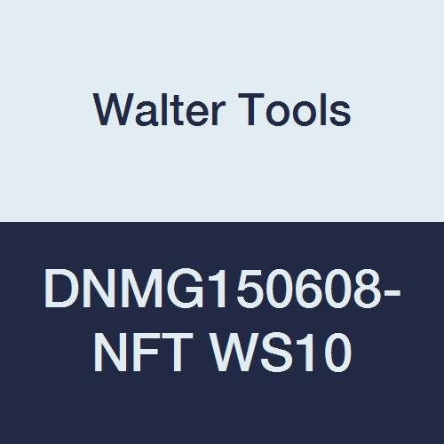 DNMG150608-NFT WS10 Carbide Tiger-Tec Negative Indexable Turning Insert, 1/32" Corner Radius, 1/2" IC, 1/4" Thick, 0.020" - 0.079" Depth of Cut (Pack of 10)