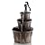YI 40-Inch 3 Tier Barrel Waterfall Fountain Outdoor Water Fountains Barrel Wood 3-Tier Freestanding Rustic Pump for Garden Patio Backyard Porc