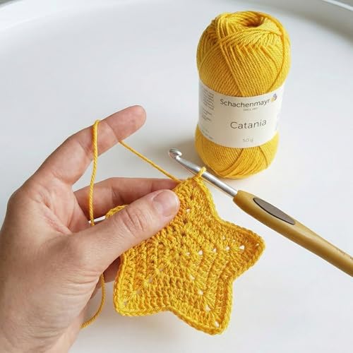 Image of [ Set of 2 Skeins ] SMC Catania Originals 100% Mercerized Cotton Yarn, Total 3.52 Oz. Each 1.76 Oz (50g) / 136 Yrds (125 m) Amigurumi Yarn Fine-Sport 2 (208 Sonne)