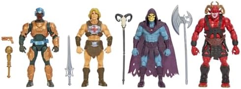 Kit Action Figures com 4 Bonecos Masters of the Universe, Acompan...