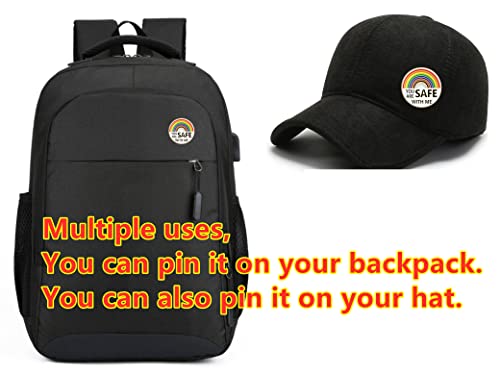 You Are Safe With Me Enamel Lapel Pin Rainbow Pride Pin Nurse Doctor Student Brooch Badge for Shirt Backpack Decorative Accessories Gift Bulk3