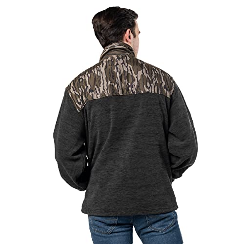TrailCrest Men's C-Max Full Zip Polar Fleece Jacket, Mossy Oak Bottomland Camo - Thumbnail 3