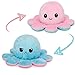 Giocattoli di Peluche di Polpo,polipo reversibile peluche, Bambola di Polpo a Due Facce Flip Polpo di Octopus Peluche Polpo Giocattolo Regalo per Bambini (Da azzurro a rosa chiaro)