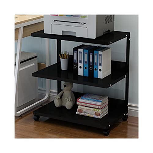 Supporto per stampante in metallo a 2 ripiani per monitor resistente supporto da pavimento per stampanti e fax multifunzione Rack di stoccaggio durevole con grande capacità