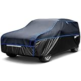 JOYTUTUS Hail Protector Car Cover for SUV (182-191 in), Thick EVA Padded Anti-Hail Cover, Waterproof All Weather Hail Protection Car Cover