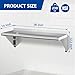 APLSS NSF All 430 Stainless Steel Wall Shelf 14 x 36 Inches 230 lb, Floating Mount Rack for Commercial & Residential Use