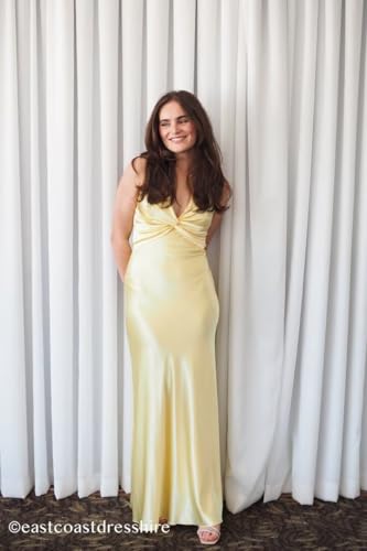 Satin Bridesmaid Dresses for Women2025 Long Pleated Corset V Neck Halter Formal Cocktail Gown2