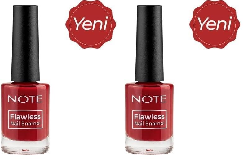 Note Nail Flawless Oje 33 Upper Mind, Kırmızı (2 paketi)