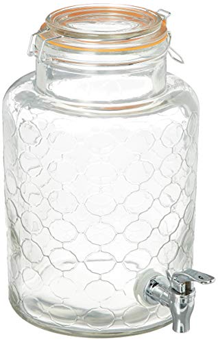 Circleware 92017 Garden Gate New Beverage Dispenser with Locking Swing Top Lid, Fun