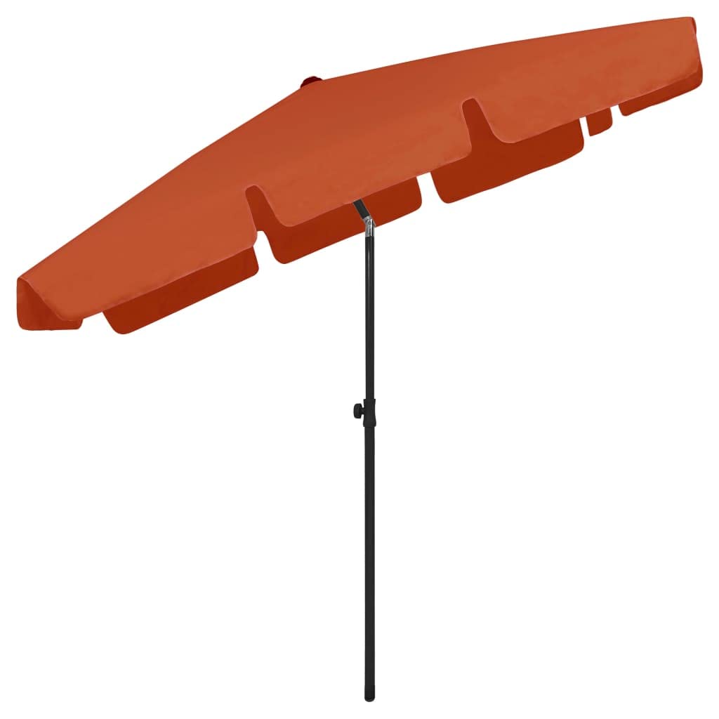 vidaXL Ombrellone da Spiaggia Terracotta 200x125 cm