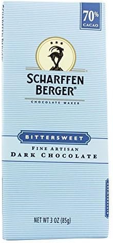 Scharffen Berger - Dark Chocolate Bar 70% Cacao Bittersweet - 3 oz. by Scharffen Berger