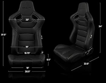 Amazon.com: BRAUM ® - Pair of Red Leatherette KOMODO Edition ELITE