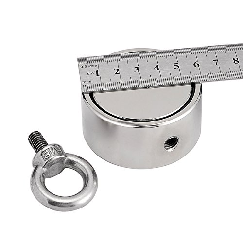 image for Uolor Double Side Round Neodymium Fishing Magnet, Combined 660 LBS Pul