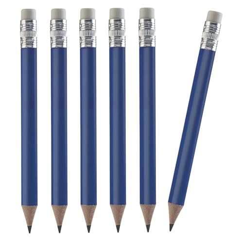 Th Golf 100Pcs Golf Pencils, 4 Inch Mini Half Pencils With Eraser Sharpened Wood Mini Round For Schools Wedding Toddlers Home Corporate Multiple Colours (Dark Blue)