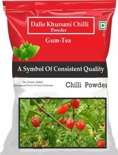 Gum-Tea Premium Chilli Powder(Organically Grown&Single Origin)-10 Kg(Packed In Economy Plain Pouch)Dalle Khursani,Taste Of Sikkim(10 Kg)