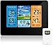 Produktbild AOZBZ Drahtlose Wetterstation mit Außensensor, Innen- und Außenthermometer mit Zeit, Digital Thermometer, Temperatur, Luftfeuchtigkeit, Barometer, Wecker
