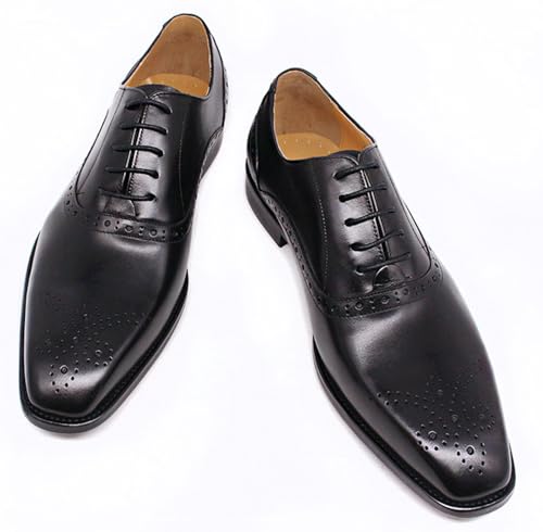 Mens Oxfords Formal Dress Suit Shoes Genuine Leather Prom Derby Shoes Fashion Luxury Wedding Business Casual Comfortable Tuexdo Shoes for Men2