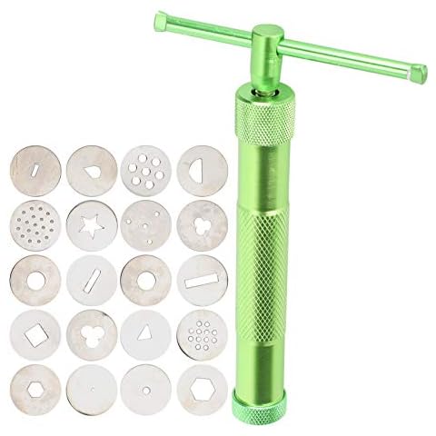 Extrusora de arcilla giratoria de acero inoxidable en miniatura con 20 puntas de molde Cover