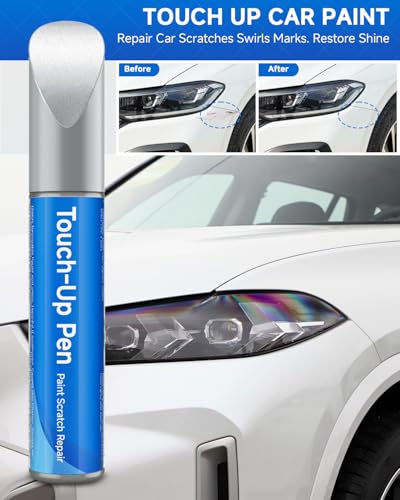 RSACET LB7S/D5/K2 Pyrite Silver Metallic Touch Up Paint Compatible with Volkswagen Exact Match Touch Up Paint Car Scratch Repair