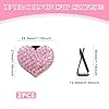 2 Pcs Pink Bling Heart-Shaped Car Air Vent Clips ,Crystal Rhinestone Air Fresheners & Oil Diffusers for Car Interior Decoration #1